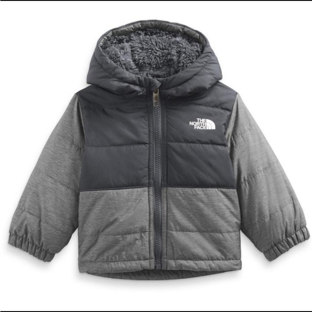 THE NORTH FACE BABY REVERSIBLE MT CHIMBO FULL ZIP HOODED INSULATED JACKET 12/18m